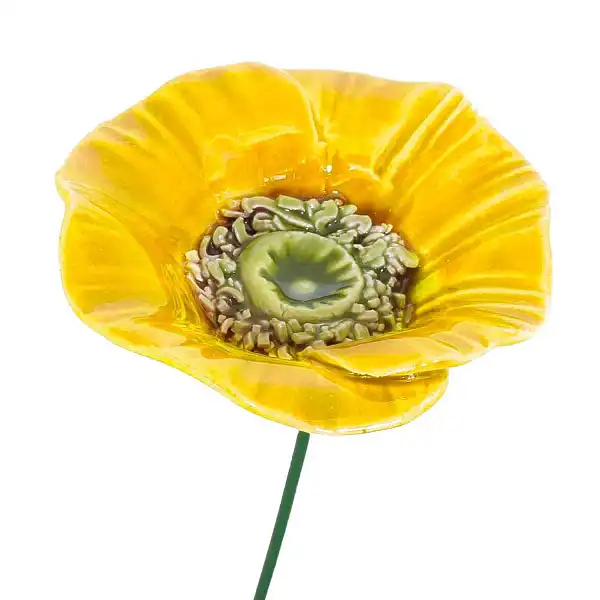 pavot jaune ceramique
