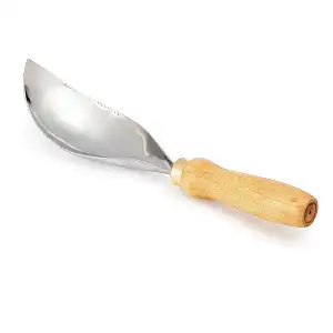 Pelle à main en bois et inox