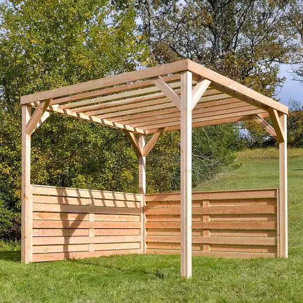 pergola bois 2 modules
