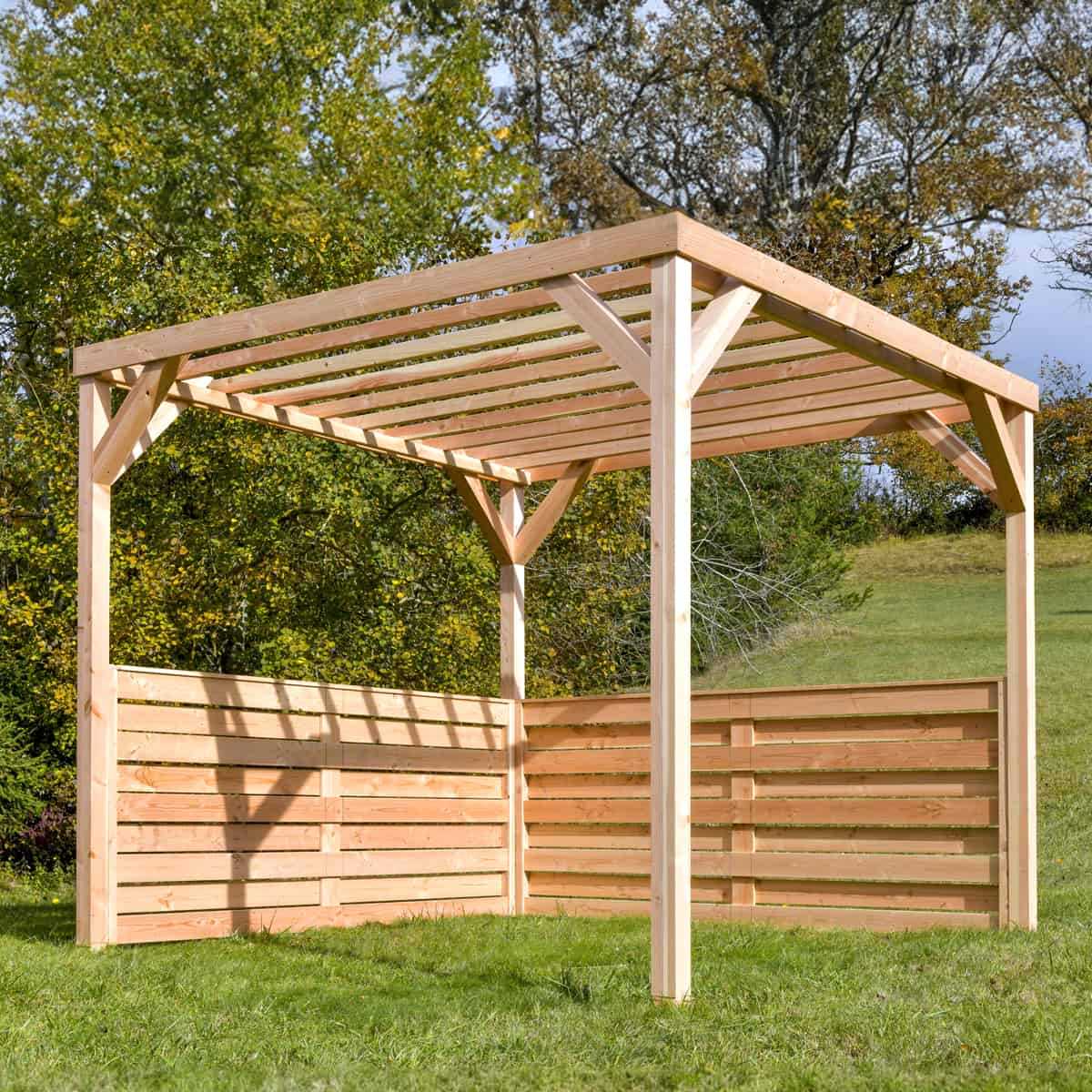 pergola bois 2 modules