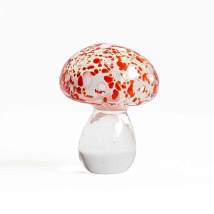 Lien vers un produit variante ou accessoire : Champignon décoratif en verre soufflé - petit amanite