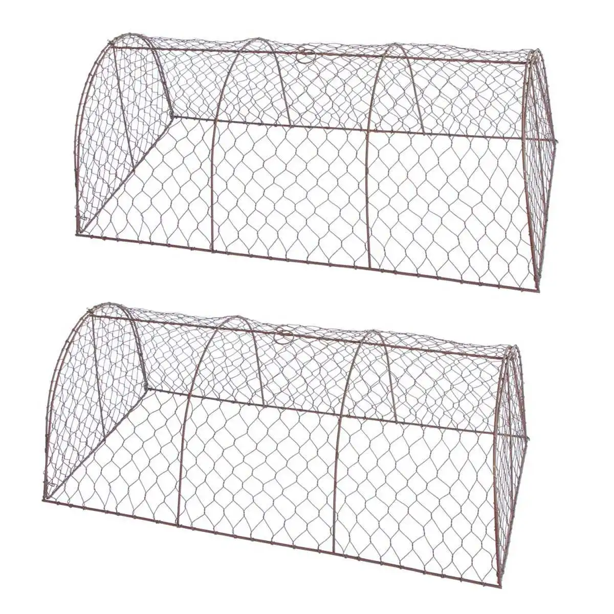 2 tunnels de protection en grillage à poule - Petit modèle 80cm  2 tunnels de protection en grillage à poule - Petit modèle 80cm
