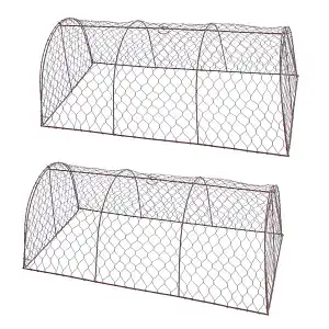 2 tunnels de protection en grillage à poule - Petit modèle 80cm