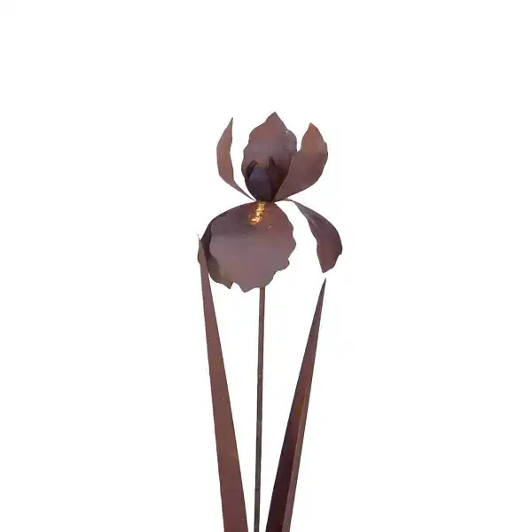 petit iris fleur metal