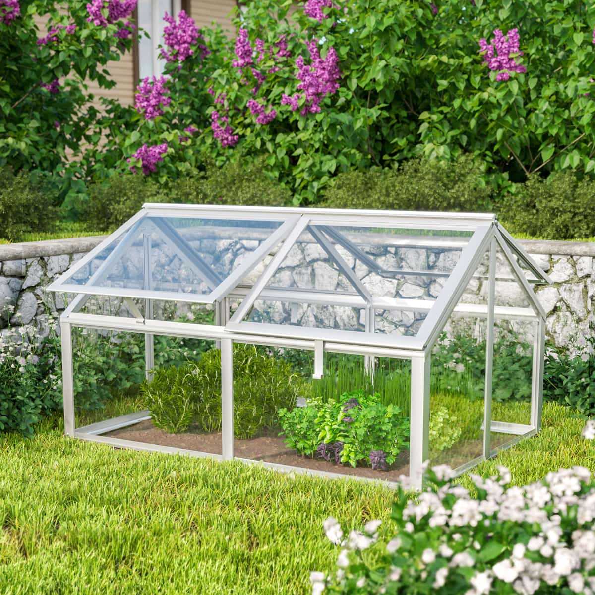 petite serre jardin verre alu