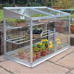 Mini serre en verre et aluminium 0.80m2