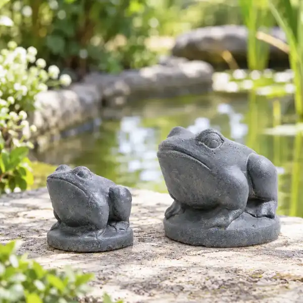 petites statues deco grenouilles