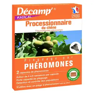 Phéromone contre la chenille processionnaire du chêne - 2 capsules, 3 mois de protection