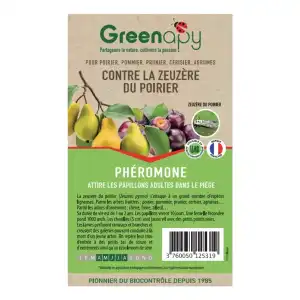 Lien vers un produit variante ou accessoire : Phéromone contre la zeuzère du poirier ou pommier - 2 capsules, 3 mois de protection