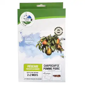 Piège collant avec phéromones contre le carpocapse des pommes et poires x2 - Plaques engluées, diffusion 2 mois