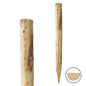 Lot de 12 piquets en châtaignier fendus renforcés - L.160 x l.17 cm