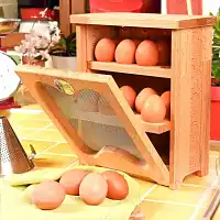 Boite à oeufs et fromage modulable en bois
