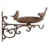 Mangeoire oiseaux en fonte avec accroche murale 28 cm