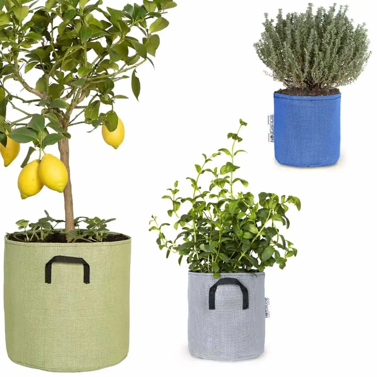 Pots de fleurs extérieurs en textile recyclé  Pots de fleurs extérieurs en textile recyclé
