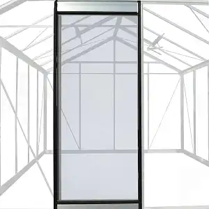 Porte moustiquaire laquée noir pour serre ACD - 185 x 68cm