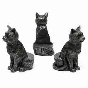 Porte plante Support pot de fleurs - CHAT assis - Lot de 3