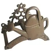 Porte-tuyau d'arrosage mural décoratif en fonte