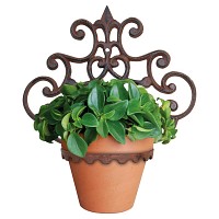 Porte-pot mural décoratif en fonte