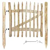 Portillon et poteaux en noisetier