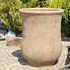 Grand pot de fleur - Cuvier strié en terre cuite diam. 80cm - 425L