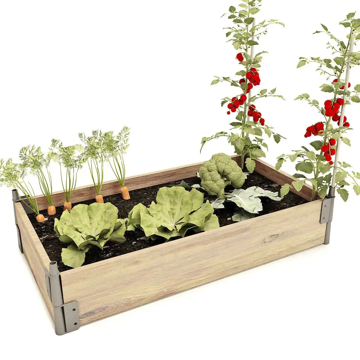 Potager bois rectangle - L. 150 x l. 100 x H. 20 cm - Epicéa, made in France  Potager bois rectangle - L. 150 x l. 100 x H. 20 cm - Epicéa, made in France