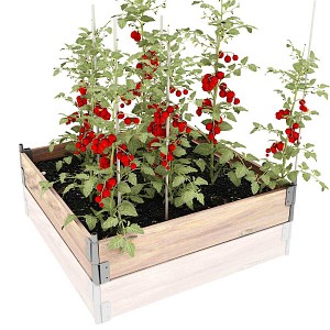 Rehausse carré potager en bois épicéa - L. 100 x l. 100 x H. 20 cm