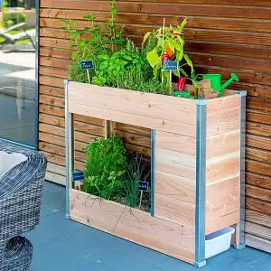 Balcomposteur - Potager en bois avec composteur intégré