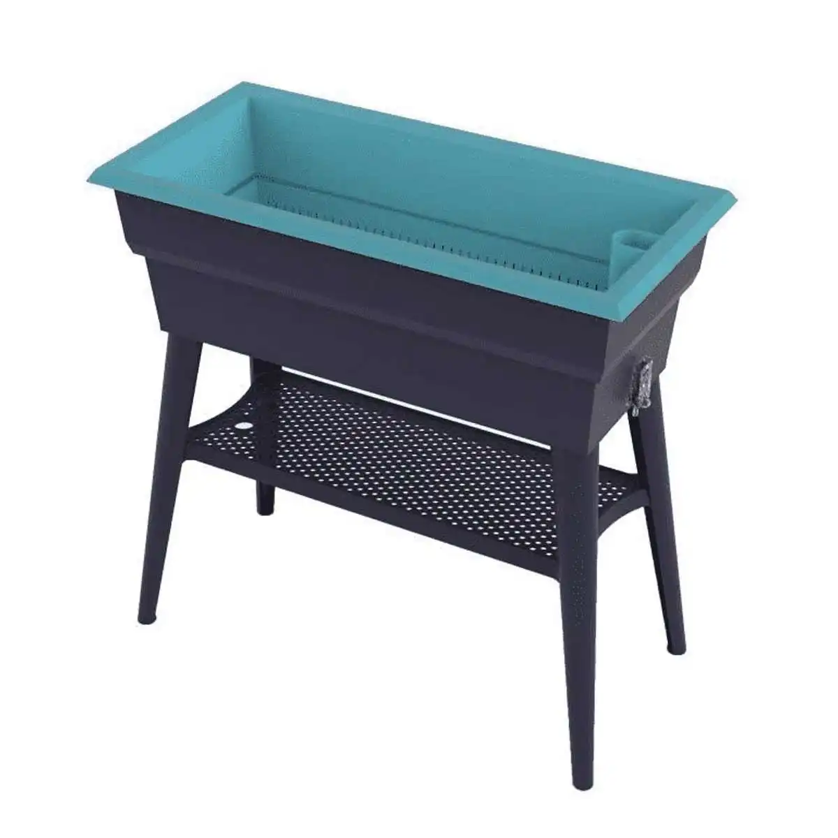 Potager sur pieds avec réserve d'eau 40L - Turquoise  Potager sur pieds avec réserve d'eau 40L - Turquoise