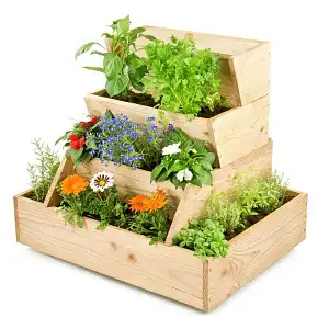 Lombricomposteur potager en bois - Patiocomposteur sur roulettes