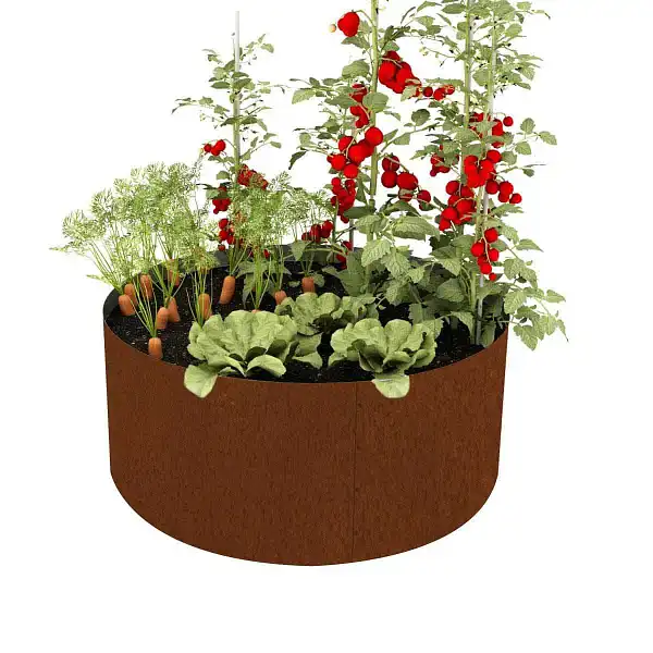 potager rond 40cm acier corten