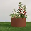 Potager rond en acier corten