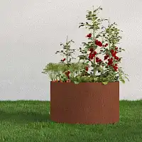 Potager rond en acier corten  Potager rond en acier corten