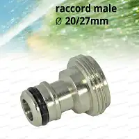 Raccord tuyau arrosage adaptateur male 20/27mm  Raccord tuyau arrosage adaptateur male 20/27mm