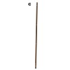 Rallonge 120cm pour piquet clôture avec clip de fixation, en acier peint diamètre 2.5cm