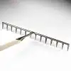 Râteau pour gravier 14 dents inox manche bois Sneeboer