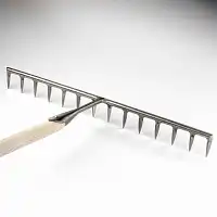 Râteau pour gravier 14 dents inox manche bois Sneeboer