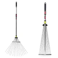 Rateau à feuille extensible - manche téléscopique 166cm