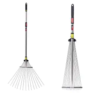 Rateau à feuille extensible - manche téléscopique 166cm