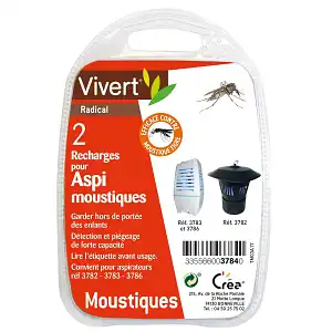 2 recharges d'attractif pour aspirateur à moustiques Vivert - Intérieur / Extérieur
