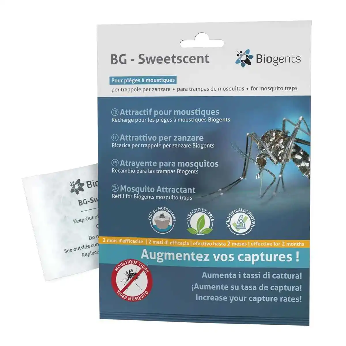 Attractif pour piège à moustiques BG Sweetscent - 2 mois  Attractif pour piège à moustiques BG Sweetscent - 2 mois