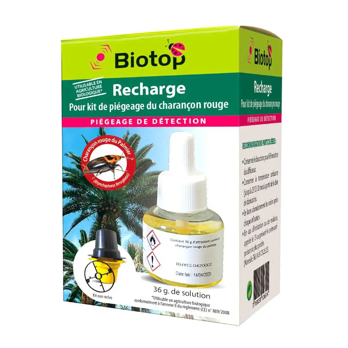 Recharge attractif Rhynchotrak contre charançon rouge du palmier - Longue durée  Recharge attractif Rhynchotrak contre charançon rouge du palmier - Longue durée