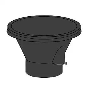 Cône récupérateur d'engrais pour la tour de fraises