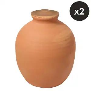 Ollas pot en terre cuite à enterrer - 10 litres - lot de 2