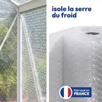 Rouleau film bulle 30mm Dim.1,5m x 25m - isolant serre  - qualité premium anti-UV 3 couches
