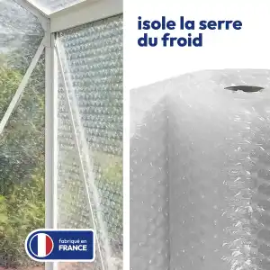 Film papier bulle isolation serre de jardin