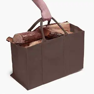 Sac à bûches en jute 48L