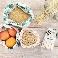 3 sacs à vrac en tissu bio, fabrication française