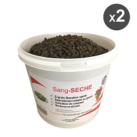 Sang séché engrais naturel agriculture Bio 3kg - Lot de 2 seaux de 1.5kg