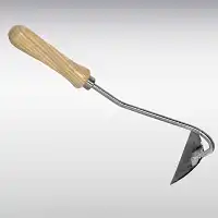 Sarcloir à main demi-lune Sneeboer en inox et frêne