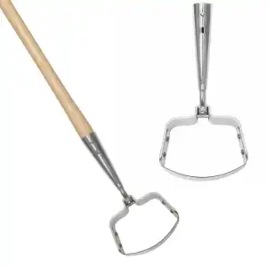 Sarcloir oscillant 125mm en acier trempé pour désherbage - Manche en bois H.150cm